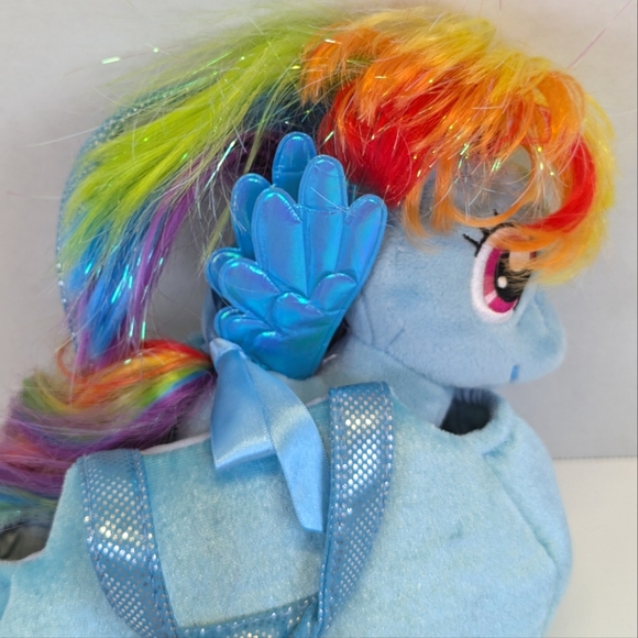 Rainbow Dash Beanie Babies Collection My Little Pony w/ Soft & Fuzzy Carry Purse - Picture 5 of 7